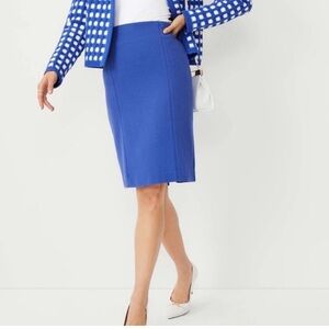 NWOT Ann Taylor Royal Blue Pencil Skirt Large Workwear Office Careerwear Stretch
